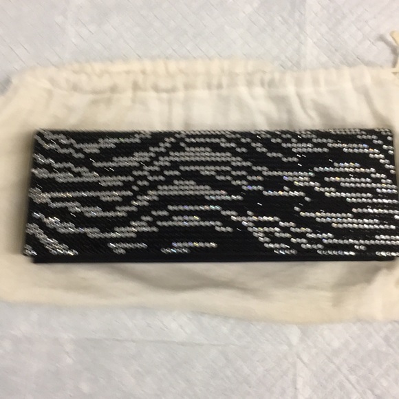 Escada black clear crystal clutch - Picture 3 of 7